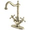 Kingston Brass Vintage 2-Handle Bathroom Faucet W/Brass Pop-Up & Cover Plate, Brass KS1432BX - alternate 1